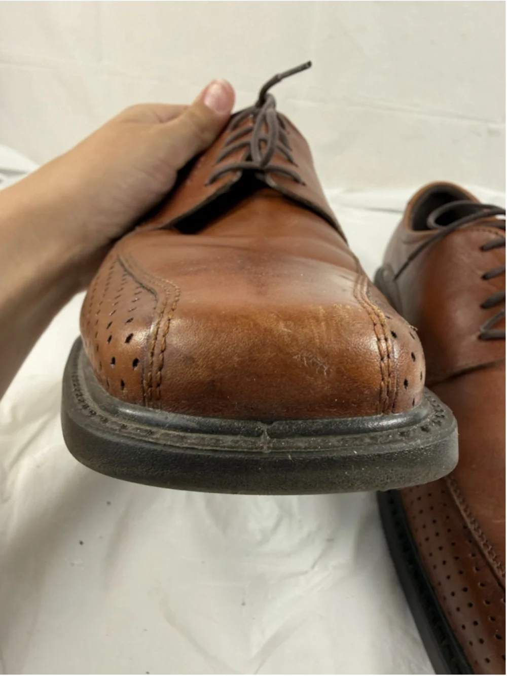 ECCO Oxford Bicycle Toe Dress Shoes Mens 10/10.5 Brown Modern Leather